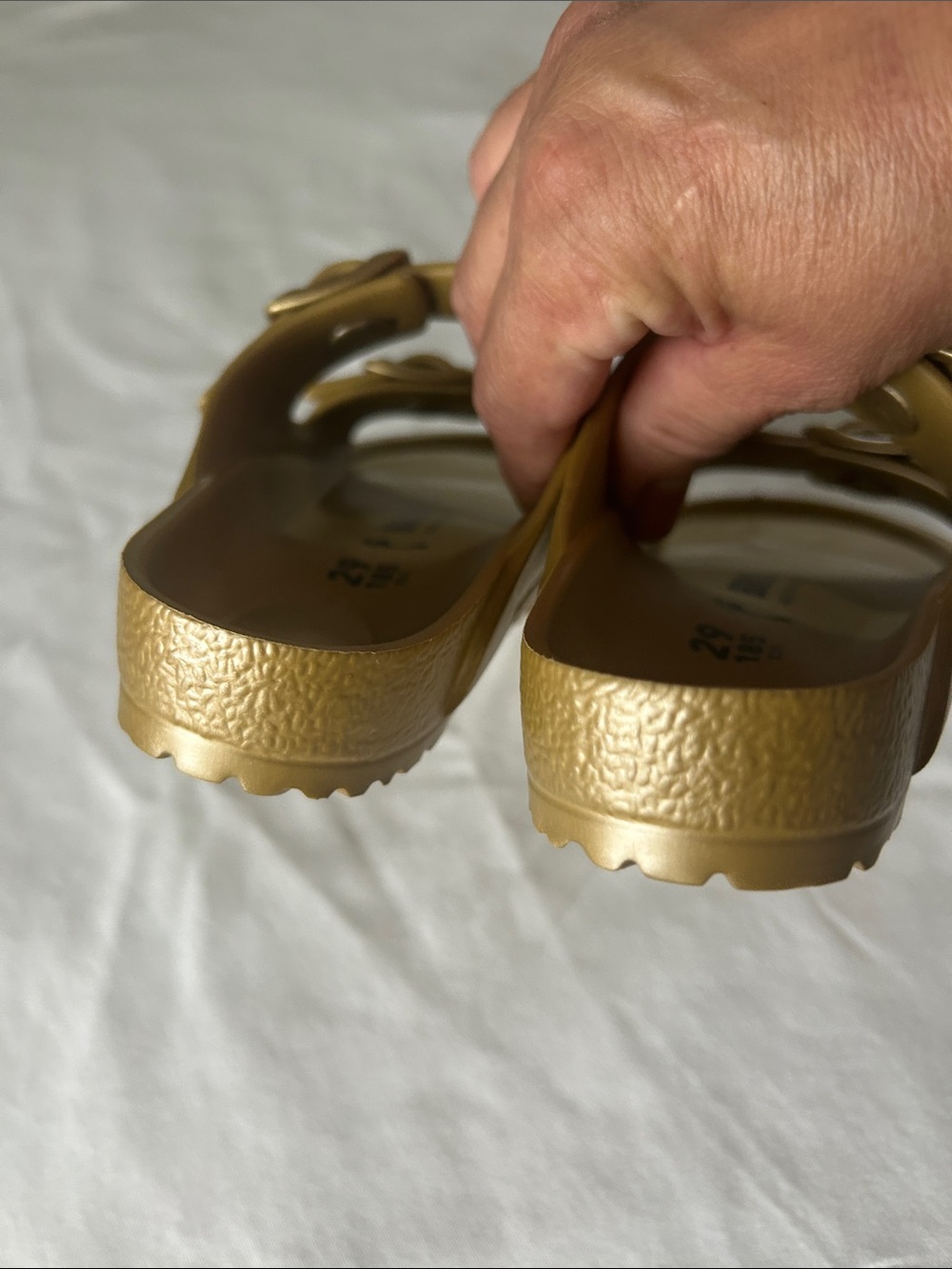 Birkenstock Kids Arizona Sandals in Metallic Gold - Picture 10 of 12